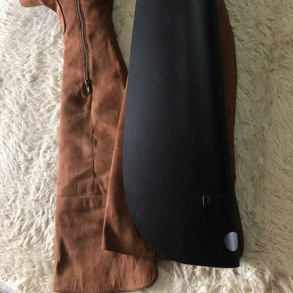 Forever 21 Faux Suede Thigh High Boots - Picture 3 of 14